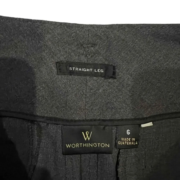 Worthington Women’s Grey Straight Leg Dress Pants Size 6‎ - Picture 3 of 3